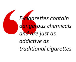 pullquote from the article about vaping vs. smoking