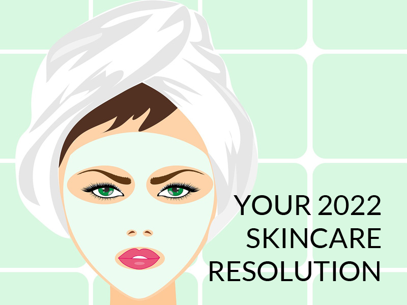 Lady with face cleanser to illustrate skin resolution for 2022